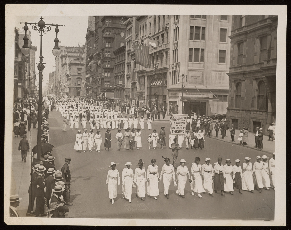 1917 Naacp Silent Protest Parade Fifth Avenue New York City 