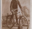 Man on bicycle. From the Randolph Linsly Simpson African-American collection.