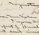 Detail of a letter from Ezra Pound to Viola Baxter Jordan, 12 July 1905