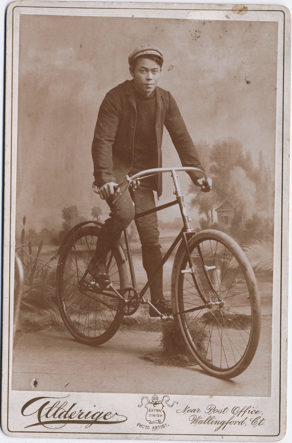 Man on bicycle. From the Randolph Linsly Simpson African-American collection.