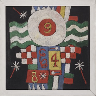 “Collection of numbers, designs and letters …” by Marsden Hartley