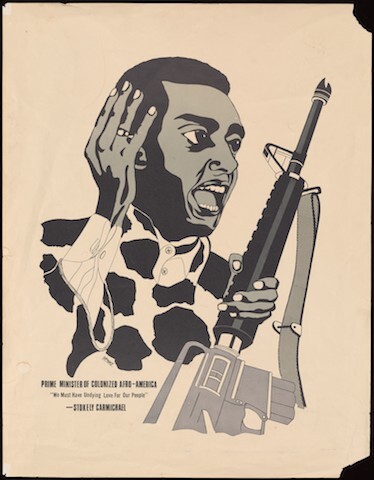 Black Panther Party Poster depicting Stokely Carmichael designed by Emory Douglas