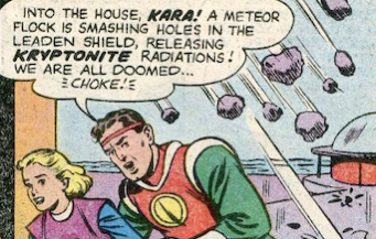 Panel from a 1950s Superman comic book