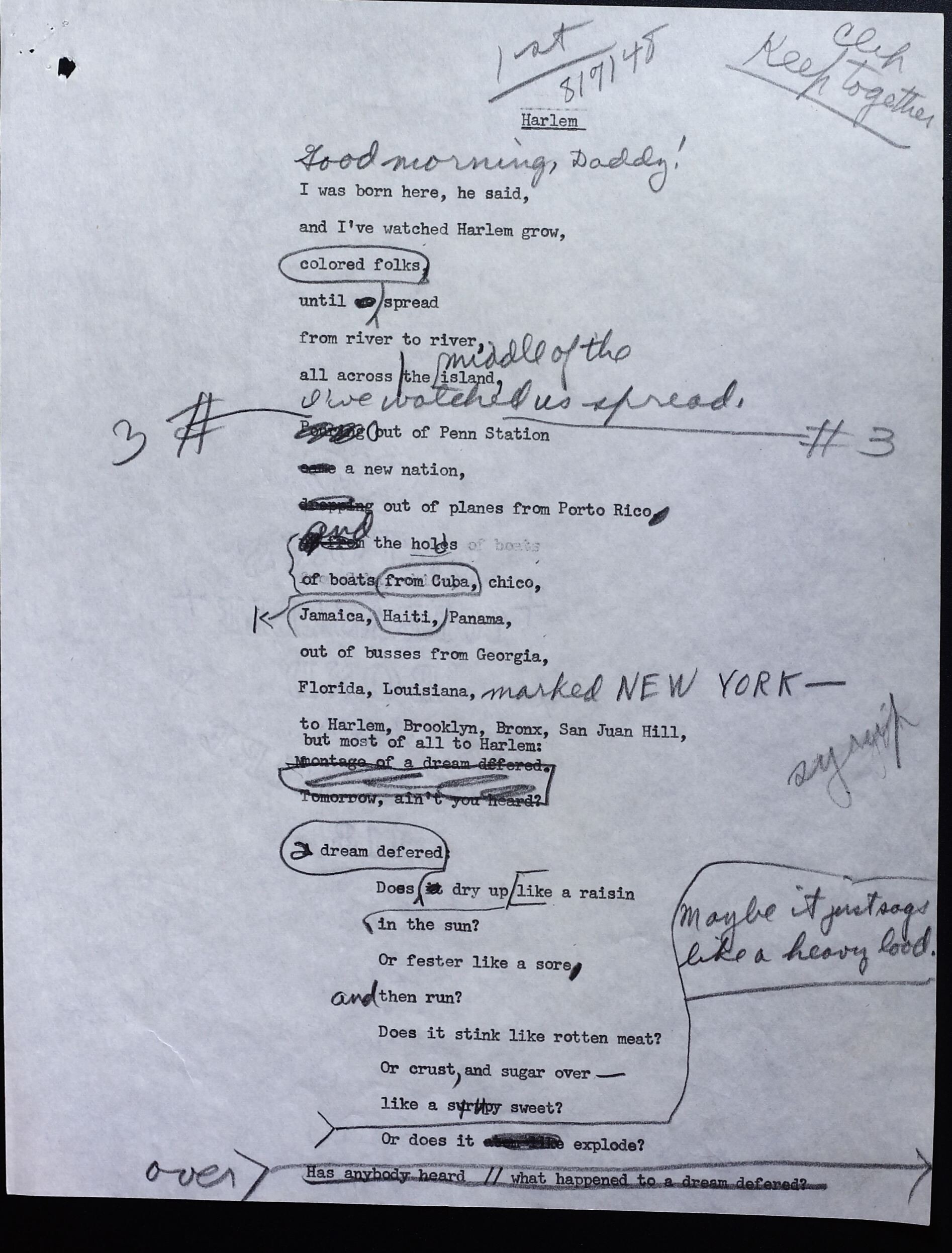 Work in Progress: Langston Hughes  Beinecke Rare Book & Manuscript Library