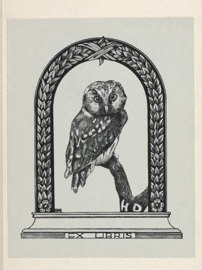 Bookplate from H. D.'s library