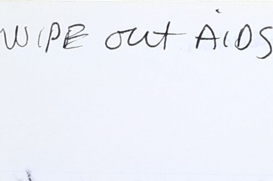 "WIPE OUT AIDS"