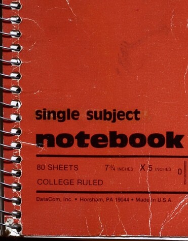Notebook, Front Cover