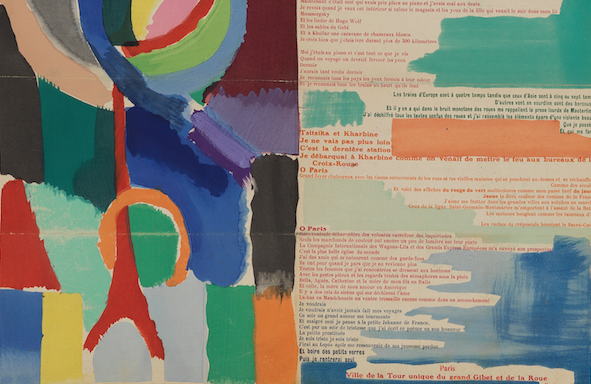 Section of La Prose du Transsiberien by Blaise Cendrars and Sonia Delaunay