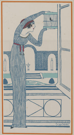 Fashion plate from Les Choses de Paul Poiret vues par Georges Lepape